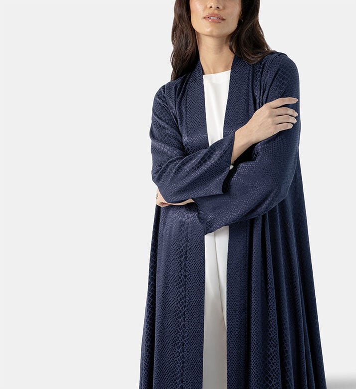 Moonlight Abaya, Blue, M, Model View