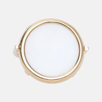 Ever Agate Disc Ring - 18k