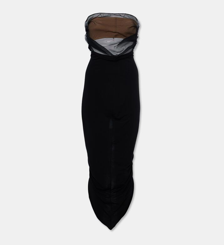 Nensi Dojaka Mesh Overlay Asymmetric Maxi Dress, Packshot View