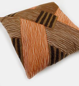 Home Deco and More Stitch Cotton Square Cushion, Packshot View