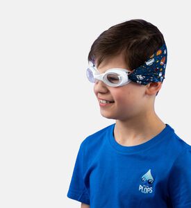 نظارة سباحة زرقاء للأطفال بشريط فائق النعومة لمشجعي الرياضة