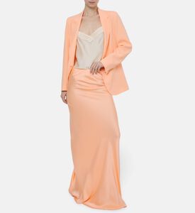 Forte-Forte Satin Sleeveless Flared Dress, Model View