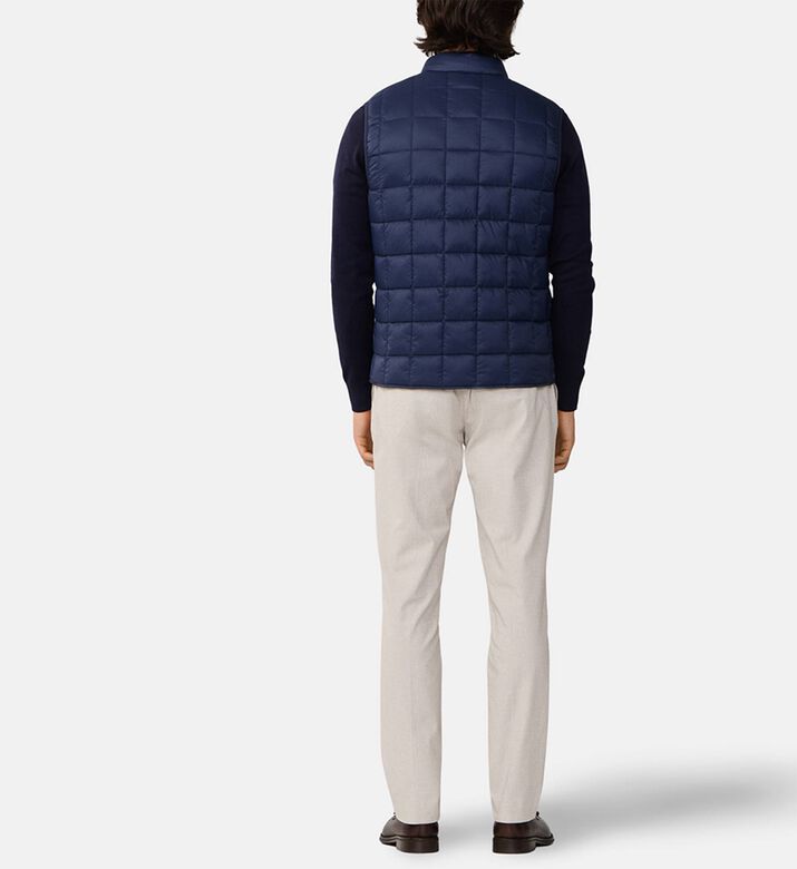 Hackett London Gilet Ultra, Navy, L, Model View
