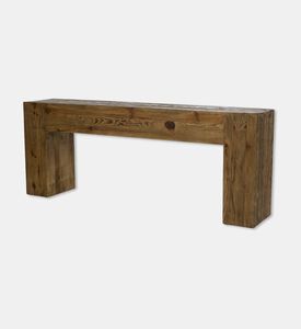 Home Deco and More Log Pine Wood Console, Packshot View
