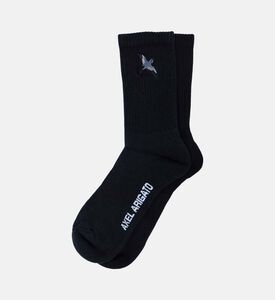 Axel Arigato Embroidered Bird Logo Ribbed Socks, Packshot View