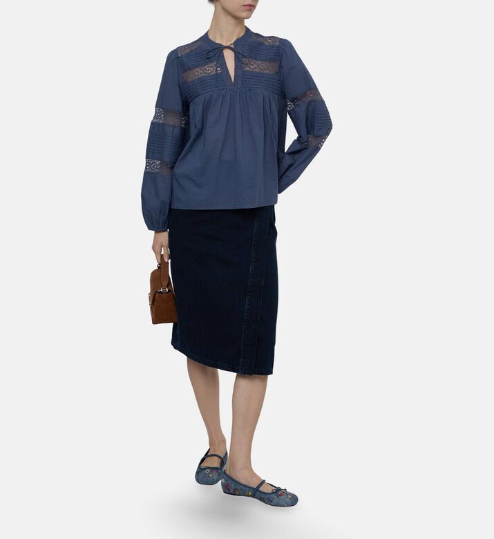 Ba and Sh Top Nami, Blue, L, Model View