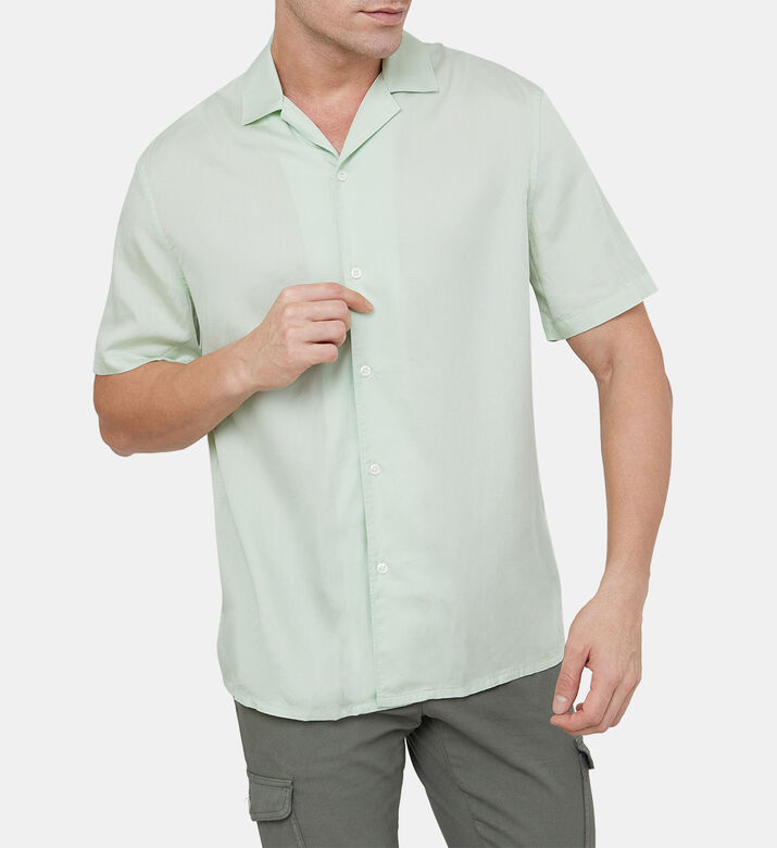 قميص ميرتيل منسوج بأكمام قصيرة