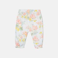 Floral-print Linen Harem Girls Pants
