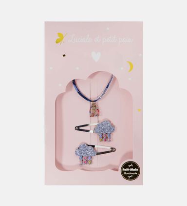 Glittered Cloud-shape Hair Clips