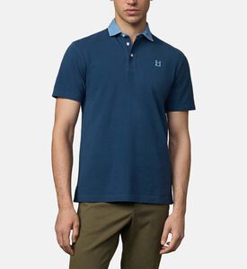 قميص بولو قصير الأكمام مطرز