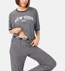 طقم بيجامة قصير الأكمام غير رسمي