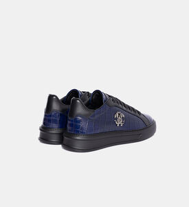 Leather Crocodile-embossed Sneakers Leather Crocodile-embossed Sneakers