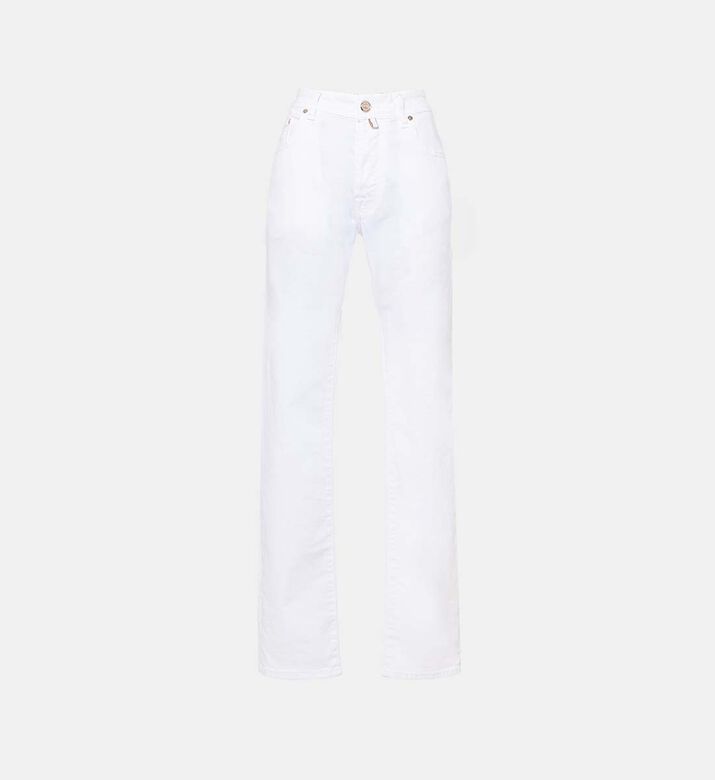 Scarf-detail Slim-fit Denim Jeans