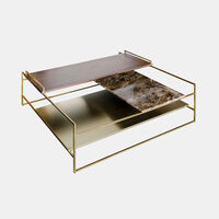 Architect Marble Wood Coffee Table