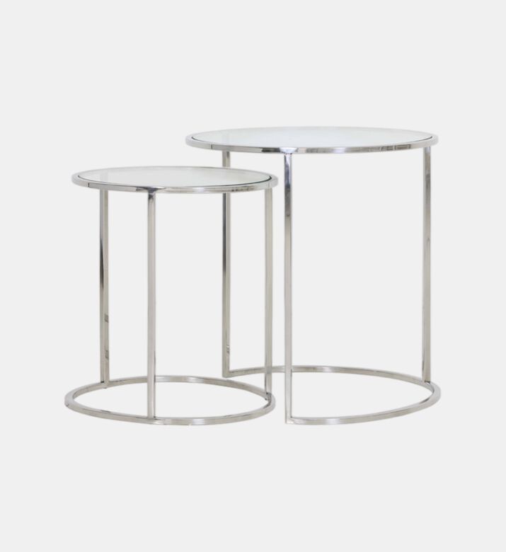 طقم طاولات دوارتي نيستنغ قطعتين