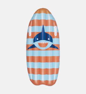 عوامة بشكل لوح تزلج على الماء مخطط بطبعة سمكة قرش