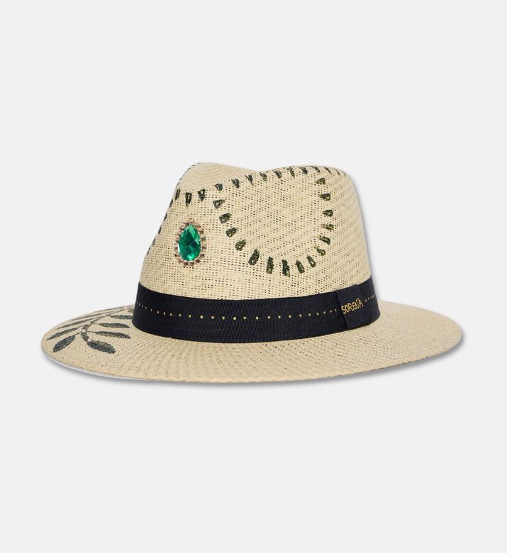 Sorena Botanical-inspired Design Straw Hat, Packshot View