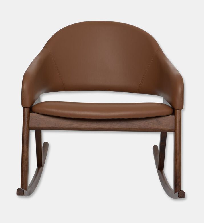 Home Deco and More Isa Walnut Wood Rocking Chair, Packshot View