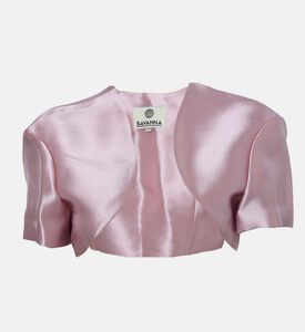 Savanna Organdy Short-sleeve Bolero, Pink, L, Packshot View