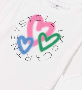 Cropped Heart Graffiti T-shirt