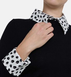 Alice and Olivia Porla Textured Collar Sweater, Model View