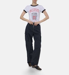 Ganni Logo-print Short-sleeve T-shirt, Model View