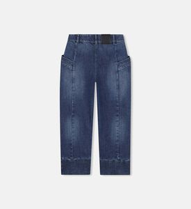 Badge-accent Denim Trousers