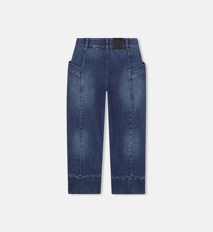 Badge-accent Denim Trousers