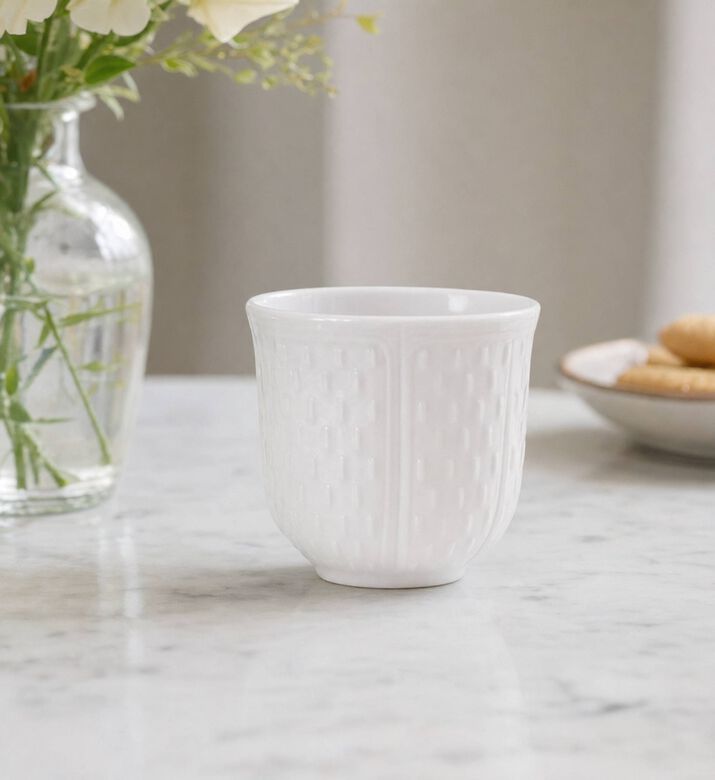 Gien Kaolin Embossed Espresso Cup, Model View