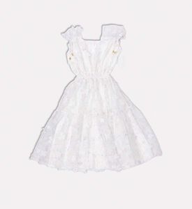 فستان بدون أكمام مزين بأزهار