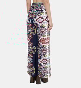 بنطال ليلو بطبعة أزهار بأرجل واسعة