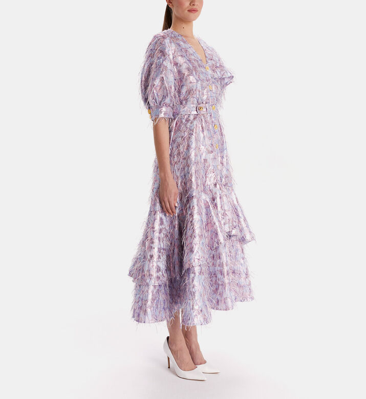 Embroidered Feather Dress