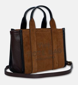 Marc Jacobs The Suede Debossed Small Tote Bag, Light-brown, Packshot View
