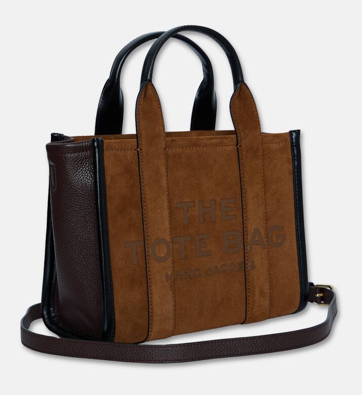 Marc Jacobs The Suede Debossed Small Tote Bag, Light-brown, Packshot View