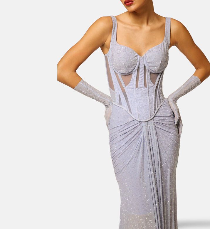 Zeena Zaki Dress Long, Light-purple, S, Model View