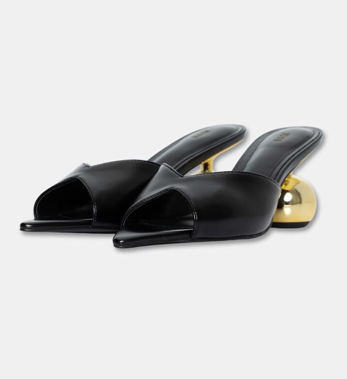JW PEI Sphere-heel Open-toe Mules, Black, Eu-41, Packshot View