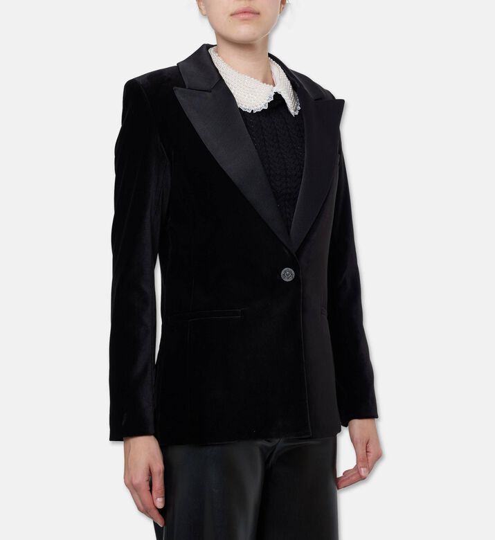 Alice and Olivia Silas Single Button Blazer, Model View