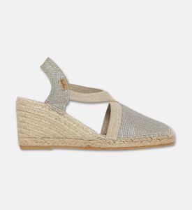 Toni Pons Triton-7 Shimmery Cotton Blend High-wedge Espadrille, Light-gold, Eu-42, Packshot View