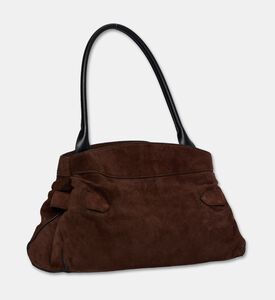 Marc Jacobs Suede Top Handle Satchel Bag, Dark-brown, Packshot View