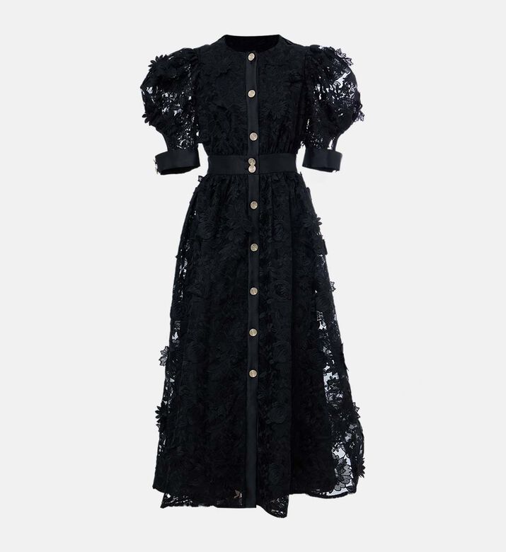 Textured Matelass&eacute; Midi Dress