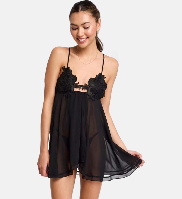 Kiki Floral-applique Babydoll