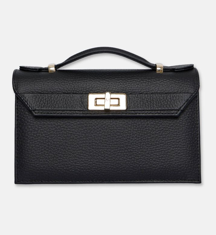 Maya.M Glam Leather Square Bag, Black, Packshot View