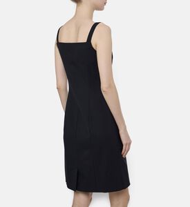 Patou Sleeveless Boat-neck Mini Dress, Model View
