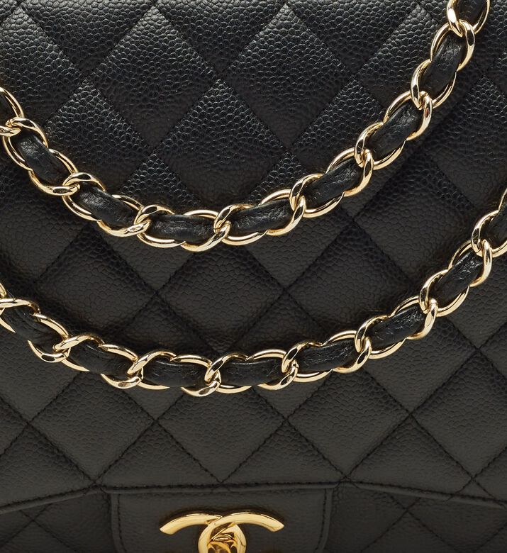 Chanel Preowned Chanel Quilted Caviar Leather Maxi Double Flap Bag, Packshot View