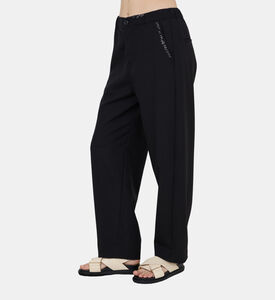 Logo-embroidered High-waist Pants