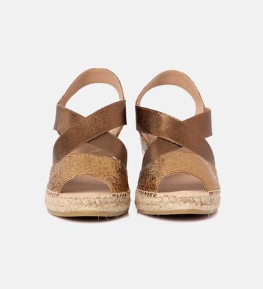 Blue Jute Wedge Sandals