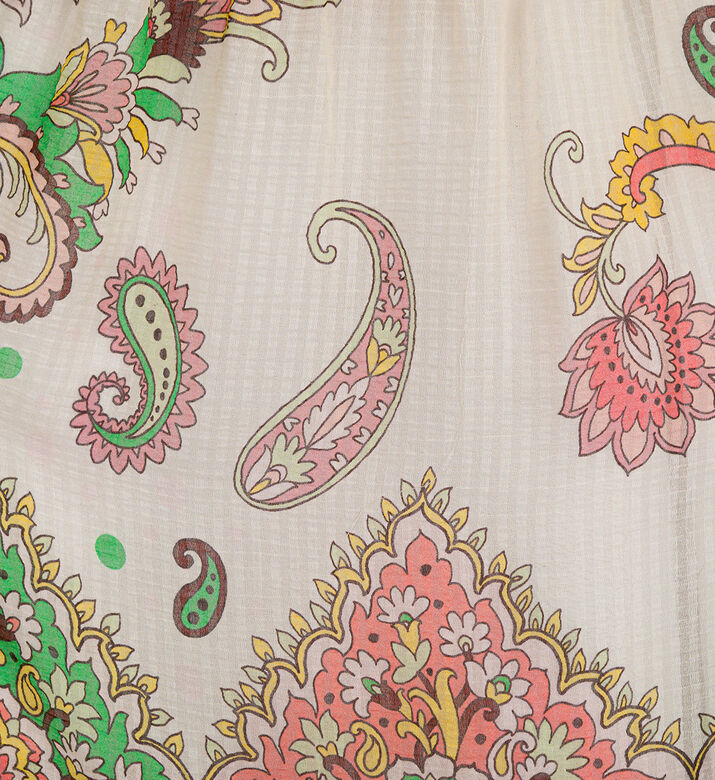 Paisley Print Midi Skirt