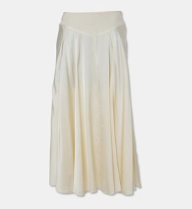 Forte-Forte Satin Pleated Flared Skirt, Packshot View