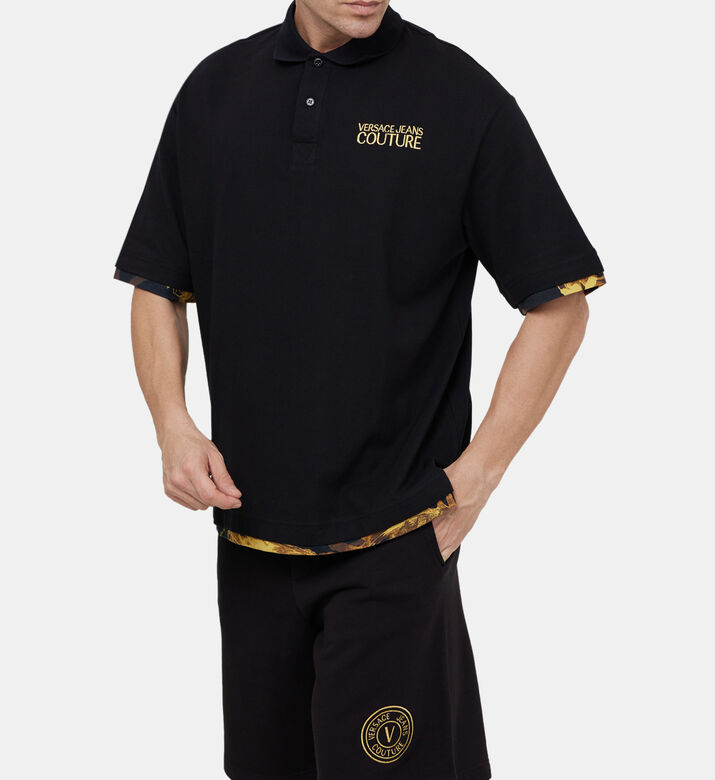 قميص بولو مطبوع بألوان مائية