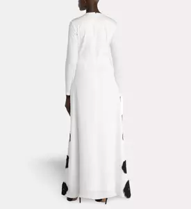 Savanna Raissa Floral Appliqu&eacute; A-line Dress, White, L-xl, Model View